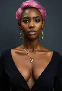 Doja Pink Hairstyle face swap