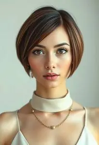 Graduated Bob Fine Hairstyle face swap