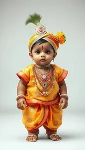 Baby Shree Krishna Male Clothes face swap
