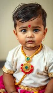 Baby Sreekrishna Male Jayanthi Fancy Dress face swap