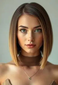 Graduated Bob Fine Hairstyle face swap