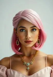 Doja Pink Hairstyle face swap