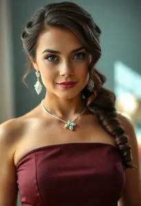 Curled Wedding Hair Down face swap