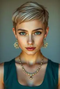 Extreme Short Hairstyle Female face swap