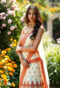 Gota Patti Ghagra face swap