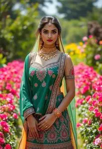 Sada Lehenga Design face swap