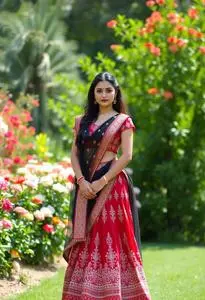Gota Patti Ghagra Choli face swap