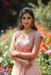 Gota Patti Lehenga Choli face swap