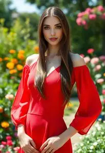 Ally Red Dress face swap