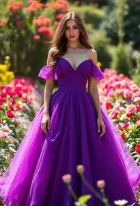 Purple Ball Gown face swap