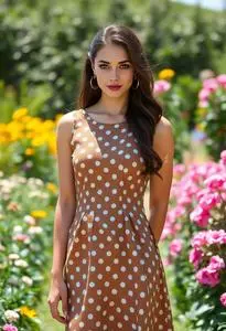 Pretty Woman Dress Polka Dot Face Swap