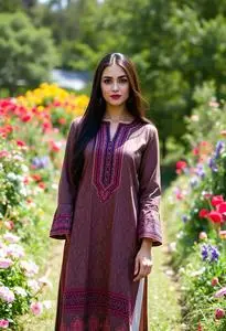 Afghani Pathani Suit Woman face swap
