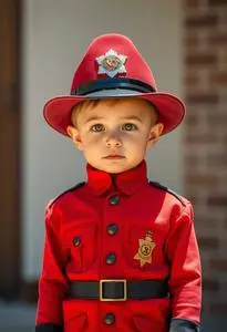 RCMP Toddler Canadian Mountie Costume face swap