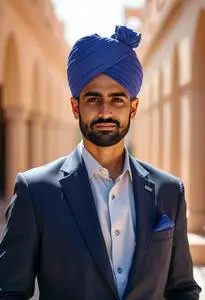 Jodhpuri Suit Man Pagdi face swap