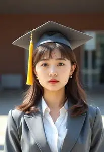 Suit Graduation Woman Costume face swap