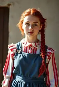 Adult Raggedy Ann Costume face swap