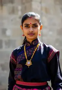 Bengali Folk Dance Costume face swap