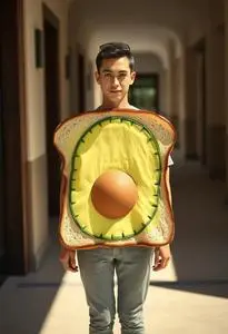 Avocado Toast Costume Millennials face swap