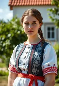 Estonian Folk Costume face swap