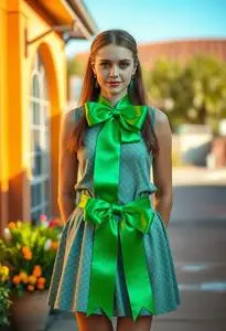 Jenny Green Ribbon Costume face swap
