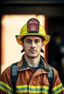 Male Fireman Costume face swap