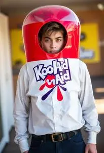 Kool Aid Blow Costume face swap