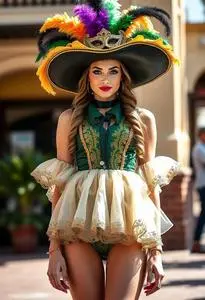 Mardi Gras Outfit Woman Costume face swap
