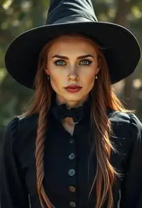 Midnight Coven Witch Costume Woman face swap