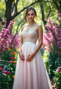 strapless open back dress Long Prom Dress, Long Sleeve Prom Dress, Lace Prom Dress, A-Line Prom –  Dairy Bridal main image 0