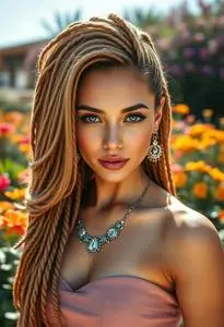 Long Brushed Yarn Hairstyle face swap