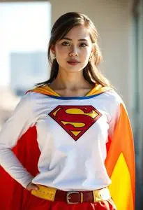 Super Girl Costume face swap