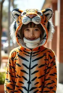 Adult Female Tiger Costume face swap