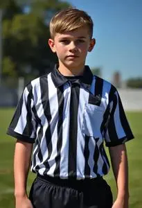 Youth Football Referee Costume face swap