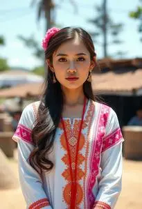 Traditional Filipino Costume Female face swap