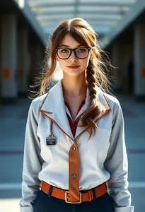 Aerospace Mathematician Girl Costume face swap