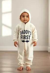 Daddys First Fathers Day Onesie face swap
