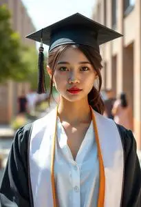 Graduation Outfit Female face swap