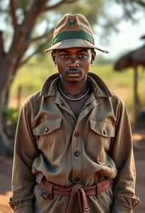 African Safari Outfit face swap