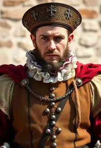 Costume King Henry VIII Taglia 2X (Plus Size) – Completo Rinascimentale Con Giacca, Tunica, Calze E Cappello, Per Halloween E Feste A Tema