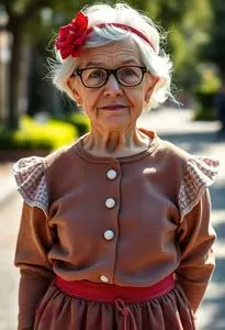 Kid Grandma Costume face swap