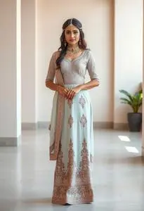 Bhama Engagement Dress face swap