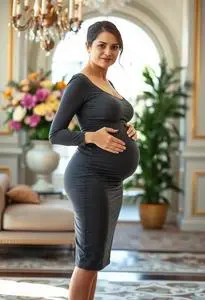 Maternity Tight Fitted Dress Face Swap