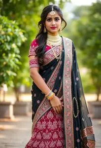 Gota Work Ghagra face swap