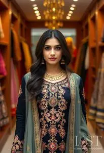 Gota Patti Punjabi Suit Boutique face swap