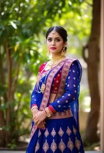 Gota Patti Ghagra Choli face swap