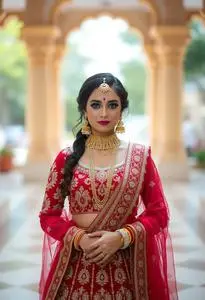Gota Patti Lehenga face swap