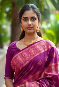 Gota Work Saree face swap