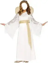 Christmas Angel Costume / Fancy Dress For Girls Or Women Face Swap