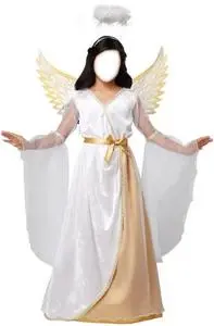 Christmas Angel Costume / Fancy Dress For Girls / Women Buy Stock Photo