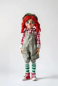 Raggedy Ann Andy Costume face swap